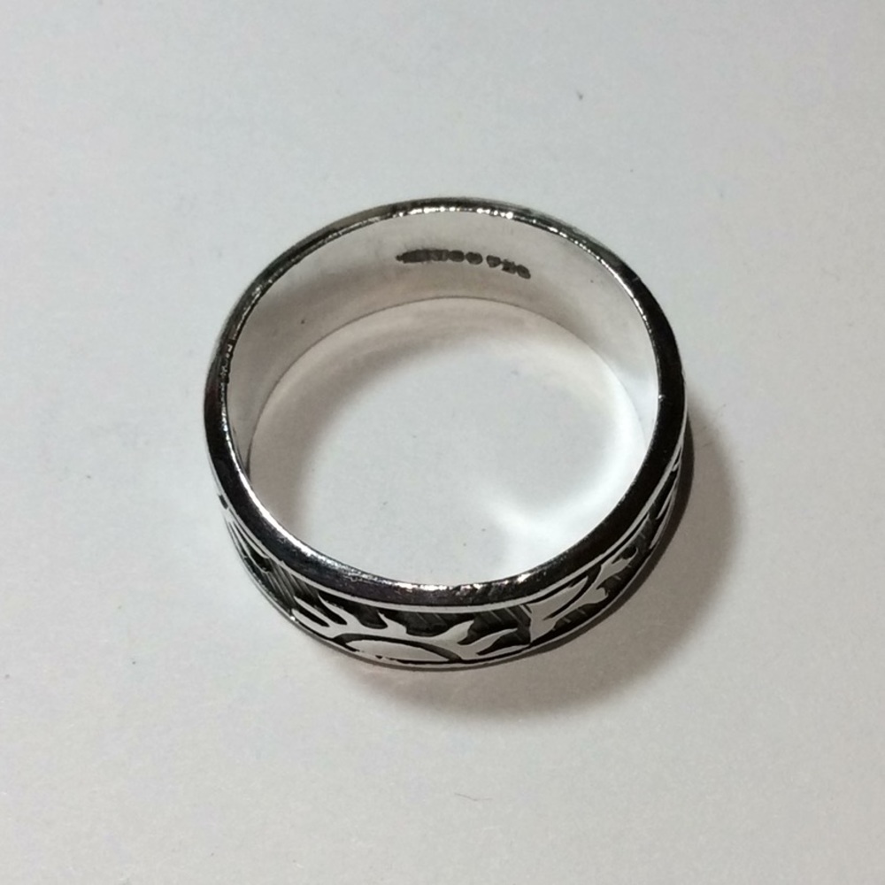 Men’s Sterling Silver Sun Motif Band Size 11.5 - Picture 6 of 6